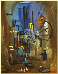 Town. Crossroads. Traffic Lights